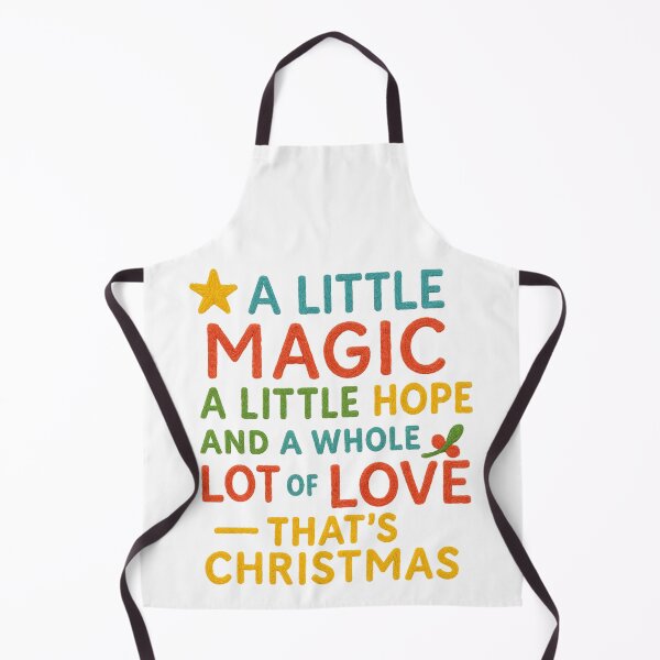 Item preview, Christmas Magic & Love Quote – Cozy Holiday Embroidered Text designed and sold by Gurjeetpixelart.