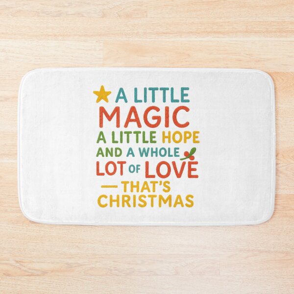 Item preview, Christmas Magic & Love Quote – Cozy Holiday Embroidered Text designed and sold by Gurjeetpixelart.