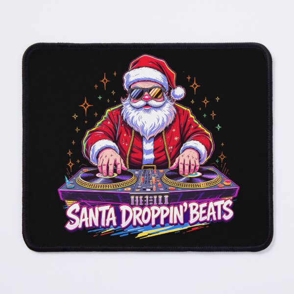 Item preview, DJ Santa – “Santa Droppin’ Beats” | Funny Christmas DJ Design designed and sold by ColorSplash123.