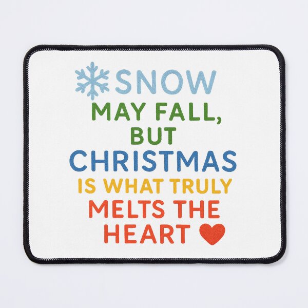 Item preview, Snowy Christmas Heart Quote – Winter Holiday Typography designed and sold by Gurjeetpixelart.