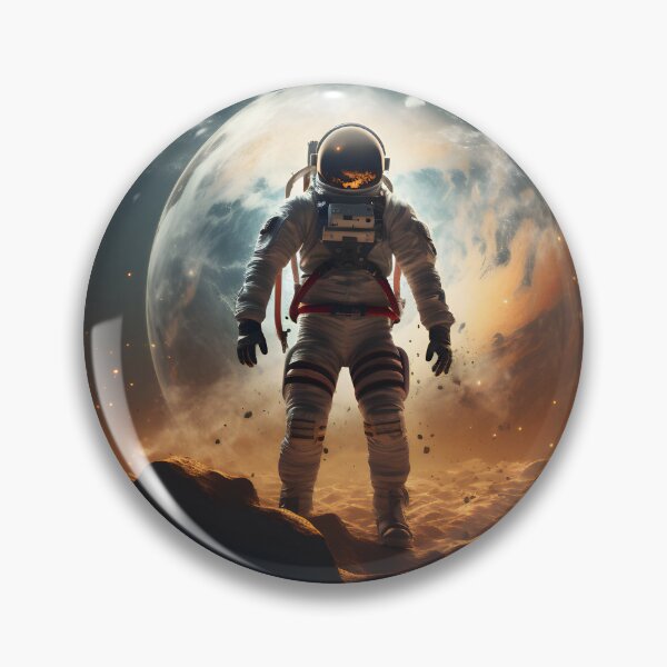 Item preview, Astronaut in outer space with planet as backdrop designed and sold by CHERRY--SHOP.