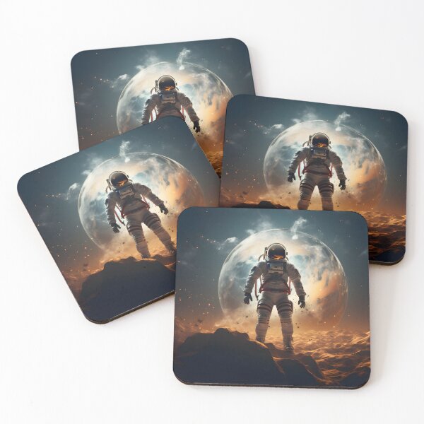 Item preview, Astronaut in outer space with planet as backdrop designed and sold by CHERRY--SHOP.