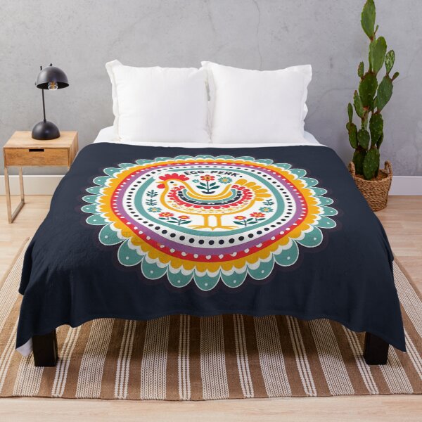 Artikelvorschau, Egg-Perk-Medaillon-Henne – skandinavische Volkskunst von heidiannemorris © entworfen und verkauft von FOLK ART FUSION by heidiannemorris.
