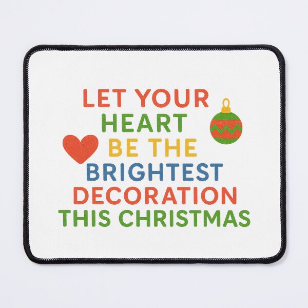 Item preview, Brightest Heart Christmas Quote – Festive Decorative Typography designed and sold by Gurjeetpixelart.