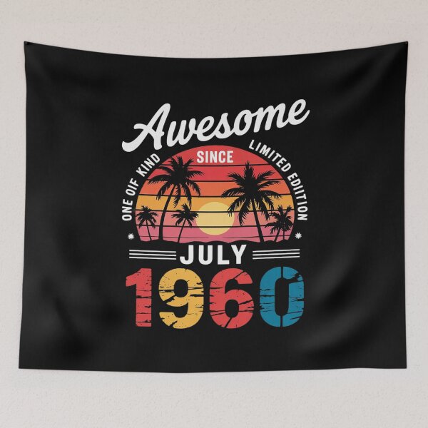 Item preview, Awesome since July 1960 65 Years Old 65th Birthday Men Women  designed and sold by BeetleMalon.