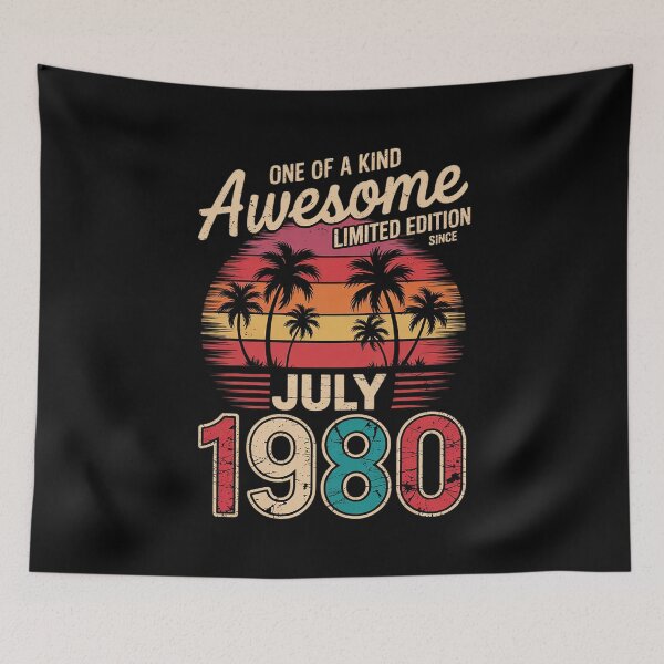 Item preview, Awesome Since July 1980 45th Birthday Men Dad  designed and sold by BeetleMalon.