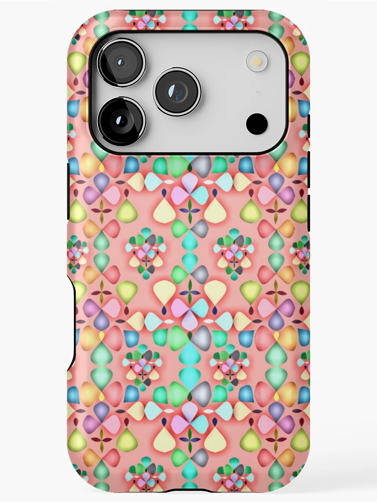 Thumbnail 1 of 4, iPhone Case, Abstract Colorful Floral Pattern Design 8 designed and sold by ClassyPatterns.