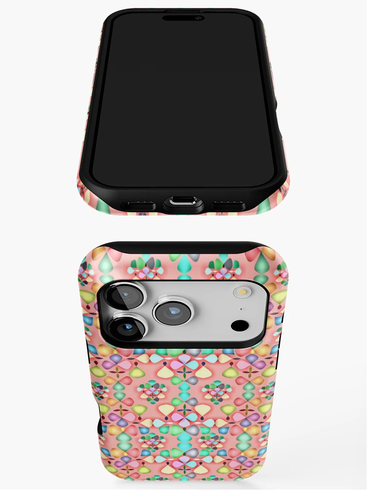 Thumbnail 3 of 4, iPhone Case, Abstract Colorful Floral Pattern Design 8 designed and sold by ClassyPatterns.