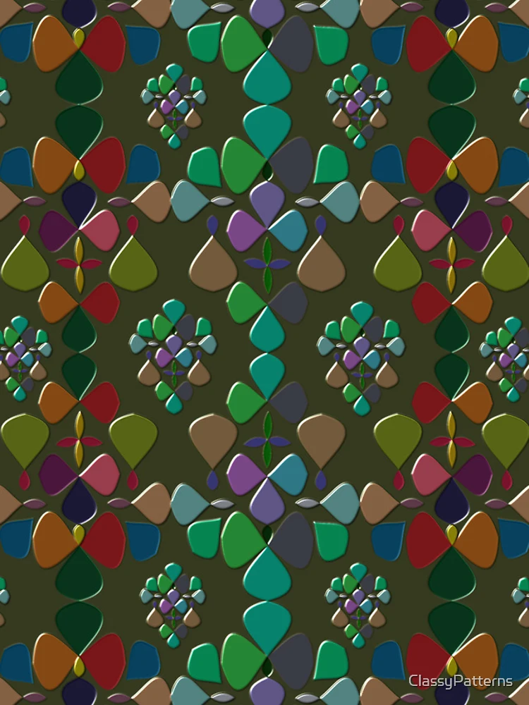 Thumbnail 5 of 5, iPhone Case, Abstract Colorful Floral Pattern Design 7 designed and sold by ClassyPatterns.