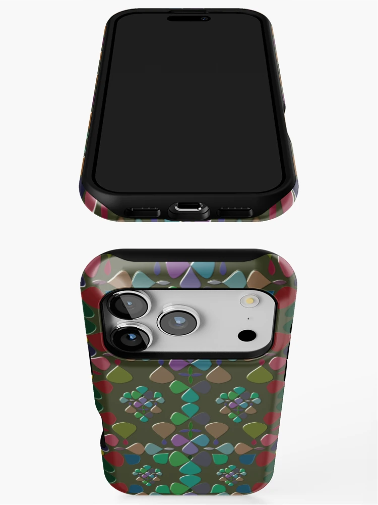 Thumbnail 3 of 4, iPhone Case, Abstract Colorful Floral Pattern Design 7 designed and sold by ClassyPatterns.