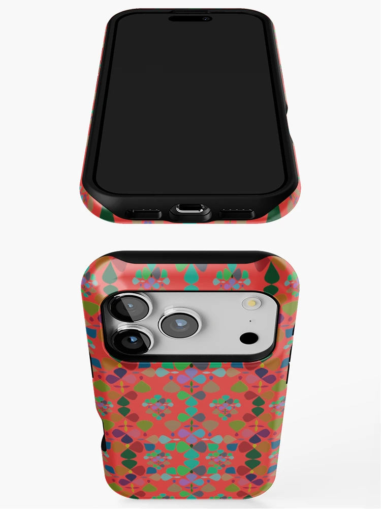 Thumbnail 3 of 4, iPhone Case, Abstract Colorful Floral Pattern Design 6 designed and sold by ClassyPatterns.