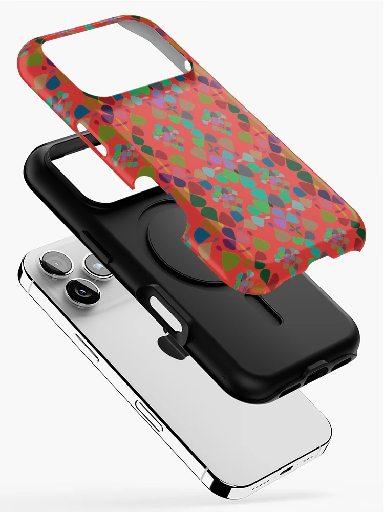 Thumbnail 2 of 4, iPhone Case, Abstract Colorful Floral Pattern Design 6 designed and sold by ClassyPatterns.