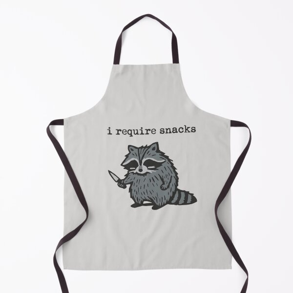 Item preview, I Require Snacks Raccoon with Knife - Funny Hungry Meme designed and sold by tarzbol.