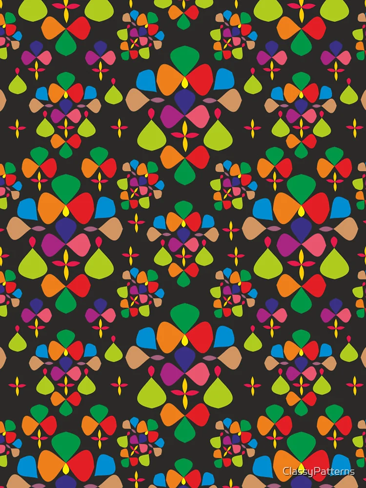 Thumbnail 5 of 5, iPhone Case, Abstract Colorful Floral Pattern Design 1 designed and sold by ClassyPatterns.