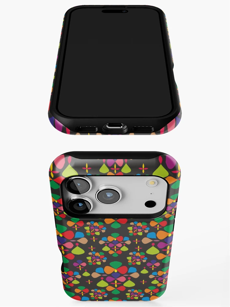Thumbnail 3 of 4, iPhone Case, Abstract Colorful Floral Pattern Design 1 designed and sold by ClassyPatterns.