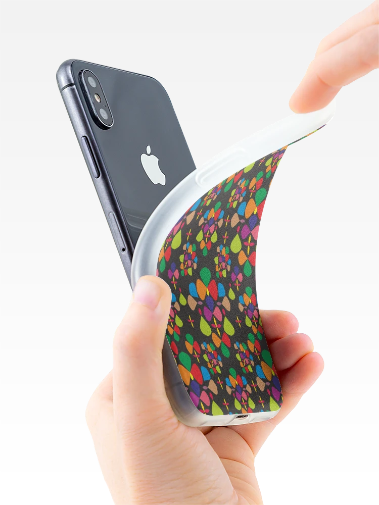 Thumbnail 4 of 5, iPhone Case, Abstract Colorful Floral Pattern Design 1 designed and sold by ClassyPatterns.