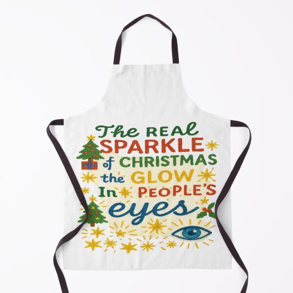 Item preview, Sparkle of Christmas Eyes Quote – Festive Embroidery Style Art designed and sold by Gurjeetpixelart.