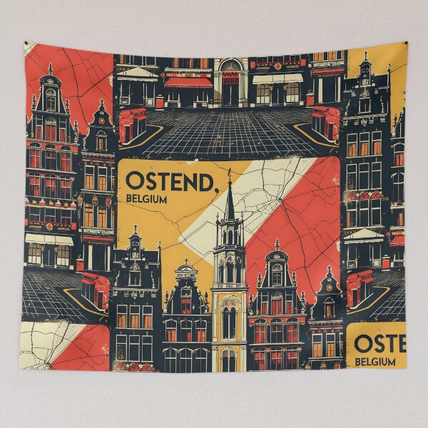 Item preview, Ostend Belgium 1950s Vintage Travel Tourism designed and sold by TravelersGems.