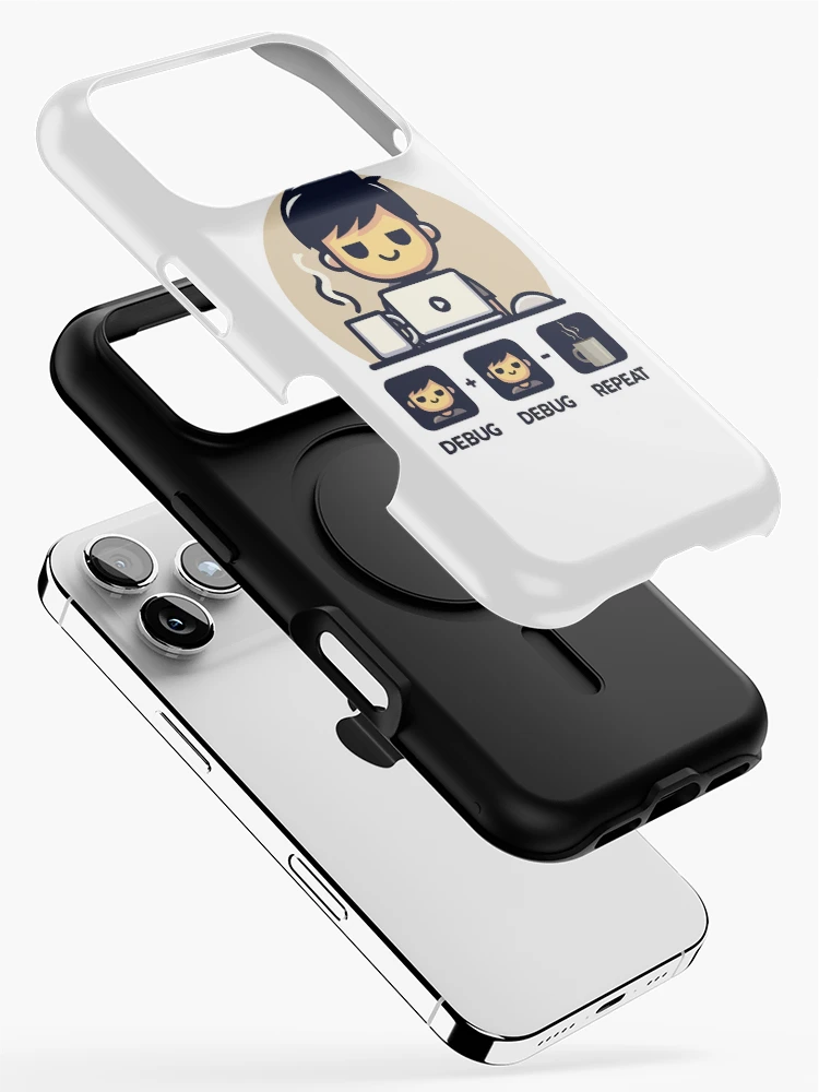 Thumbnail 2 of 4, iPhone Case, Eat Code Debug Repeat – Funny Programmer Coding Routine Design designed and sold by Design-Pro-21.
