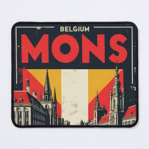 Item preview, Mons Belgium 1950s Vintage Travel Tourism designed and sold by TravelersGems.