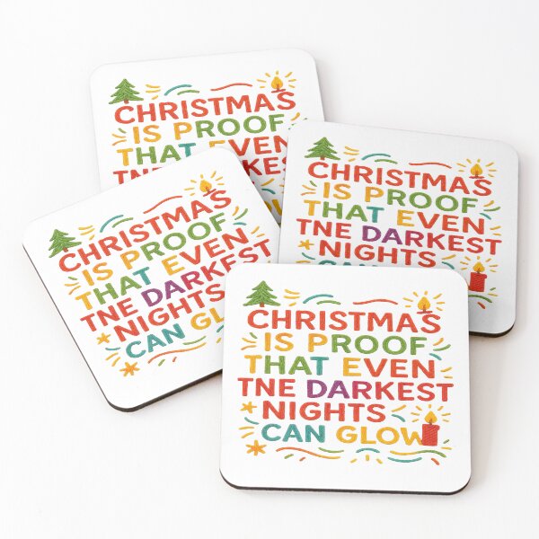 Item preview, Glowing Nights Christmas Quote – Inspirational Holiday Art designed and sold by Gurjeetpixelart.