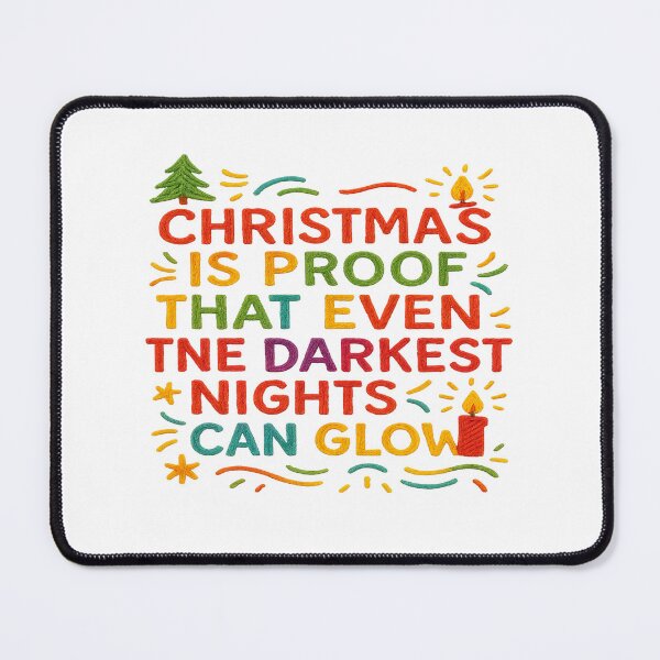 Item preview, Glowing Nights Christmas Quote – Inspirational Holiday Art designed and sold by Gurjeetpixelart.