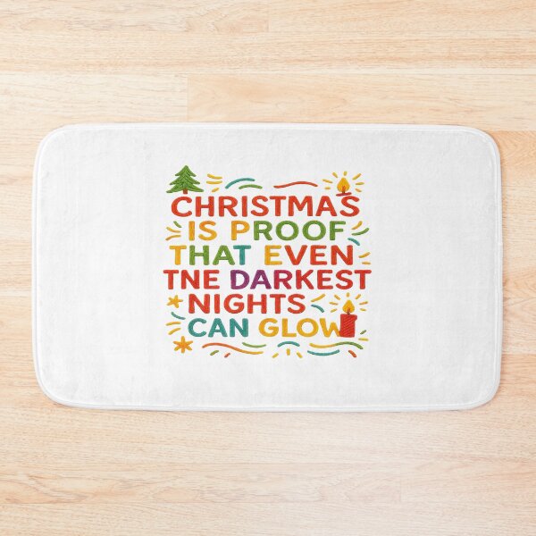 Item preview, Glowing Nights Christmas Quote – Inspirational Holiday Art designed and sold by Gurjeetpixelart.