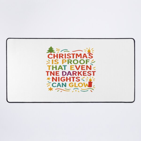 Item preview, Glowing Nights Christmas Quote – Inspirational Holiday Art designed and sold by Gurjeetpixelart.