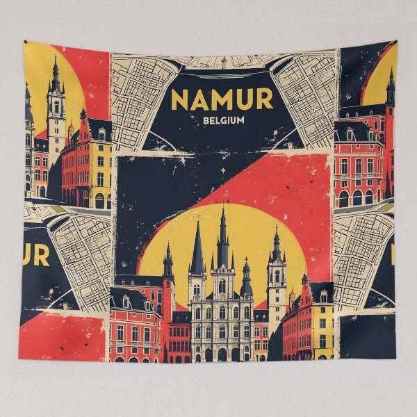Item preview, Namur Belgium 1950s Vintage Travel Tourism designed and sold by TravelersGems.