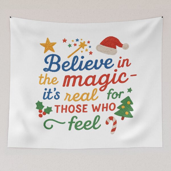 Item preview, Believe in the Magic Quote – Festive Holiday Typography designed and sold by Gurjeetpixelart.