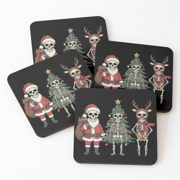 Item preview, Funny Santa 3 Skeleton Xmas Tree Reindeer designed and sold by CF_VintageDesign.