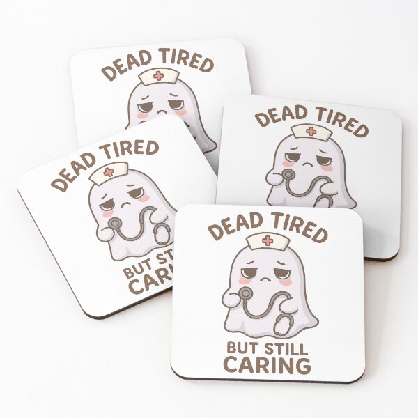 Item preview, Cute Tired Ghost Nurse – Dead Tired But Caring designed and sold by SidTastic .