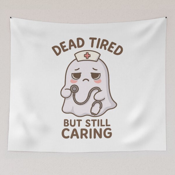 Item preview, Cute Tired Ghost Nurse – Dead Tired But Caring designed and sold by SidTastic .