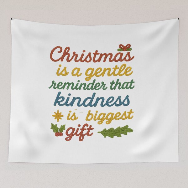 Item preview, Kindness is the Gift Christmas Quote – Inspirational Holiday Art designed and sold by Gurjeetpixelart.