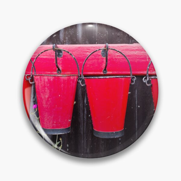 Item preview, Fire Buckets on a Steam Railway Station in England UK designed and sold by John Gilham - Landscape Photography.