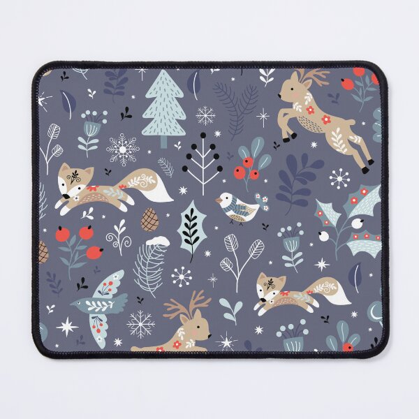 Item preview, Christmas festive holiday scandi winter wonderland reindeer fox berries birds designed and sold by Nicola-Rowe.