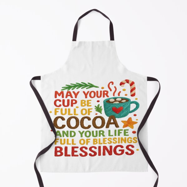Item preview, Cocoa & Blessings Christmas Quote – Cozy Holiday Art designed and sold by Gurjeetpixelart.
