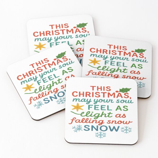 Item preview, Light as Snow Christmas Quote – Inspirational Winter Art designed and sold by Gurjeetpixelart.
