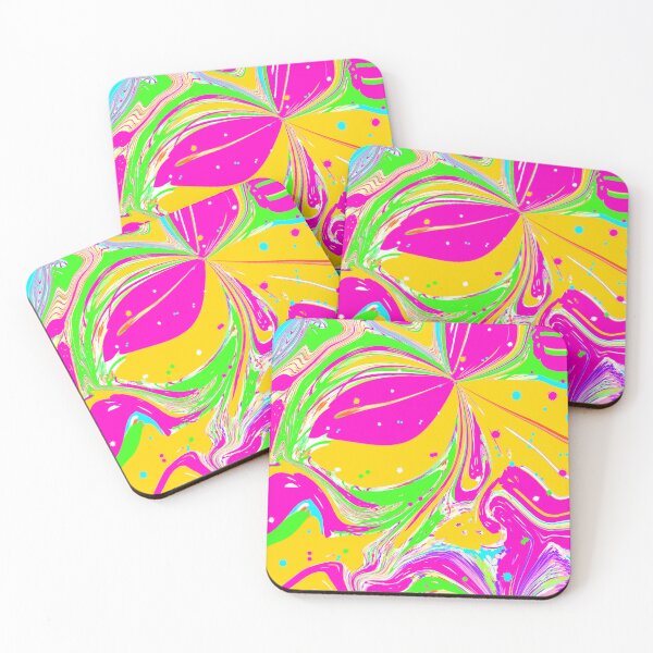 Item preview, Neon Pop Floral Swirl Abstract designed and sold by The Eva Creation .