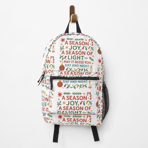 Item preview, Season of Joy Christmas Quote – Light & Blessings Typography designed and sold by Gurjeetpixelart.
