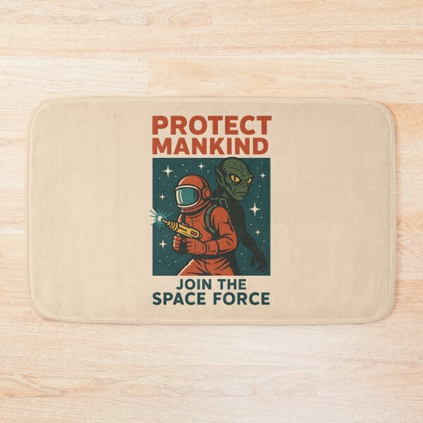 Item preview, Retro Space Poster Protect Mankind Join the Space Force. designed and sold by The-T-In-Retro.