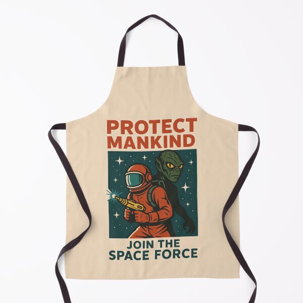 Item preview, Retro Space Poster Protect Mankind Join the Space Force. designed and sold by The-T-In-Retro.