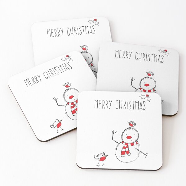 Item preview, Cute Snowman with Birds Merry Christmas designed and sold by Raven Studio.