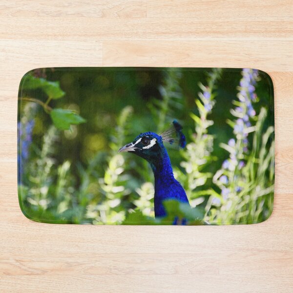 Item preview, A colorful peacock – vibrant elegance in the jungle thicket / Swiss Artwork Photography designed and sold by Raphael Wolf.
