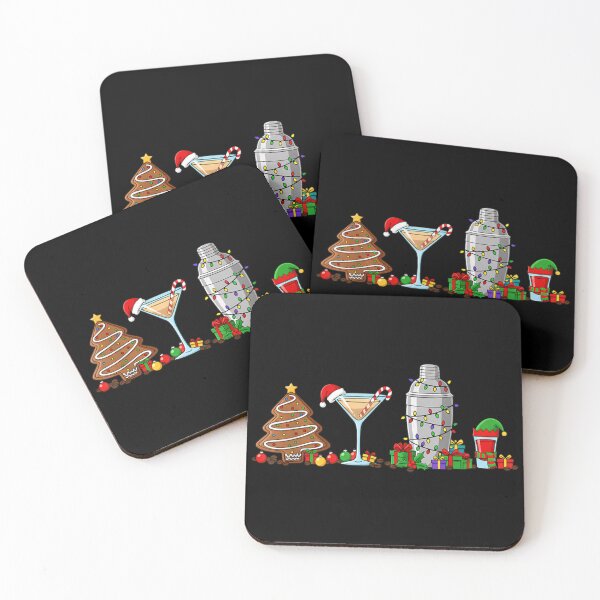 Item preview, Christmas Cocktails Shaker And Festive Gingerbread Tree Party Design designed and sold by Chaya Reid.
