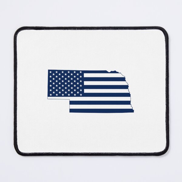 Item preview, Nebraska USA Flag Silhouette – Stars and Stripes State Outline designed and sold by Paper Drip.