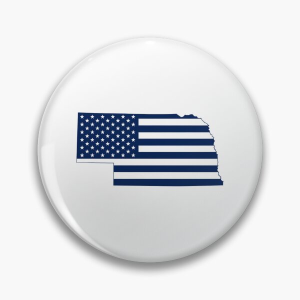 Item preview, Nebraska USA Flag Silhouette – Stars and Stripes State Outline designed and sold by Paper Drip.