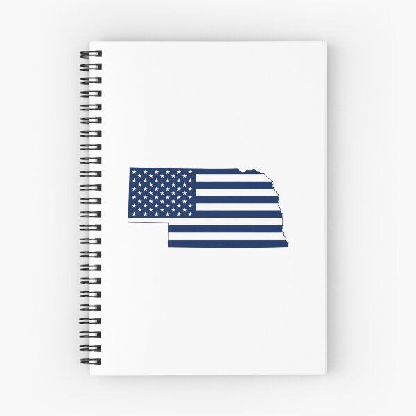 Item preview, Nebraska USA Flag Silhouette – Stars and Stripes State Outline designed and sold by Paper Drip.