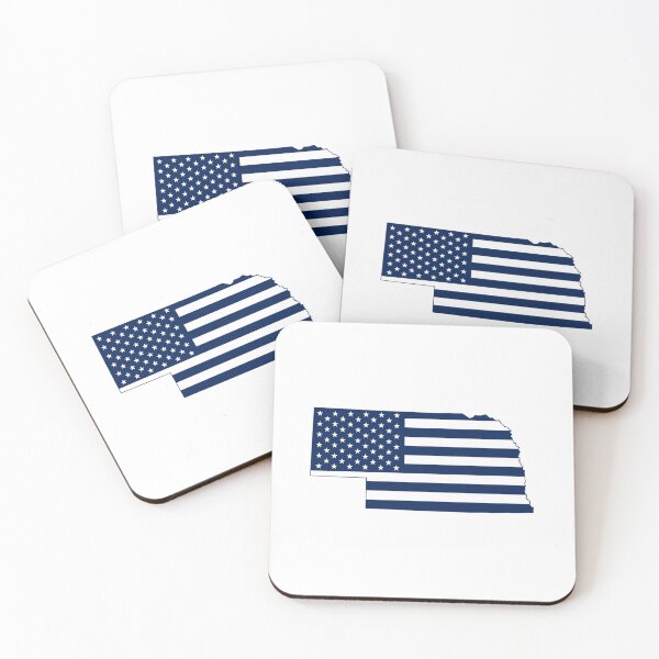 Item preview, Nebraska USA Flag Silhouette – Stars and Stripes State Outline designed and sold by Paper Drip.