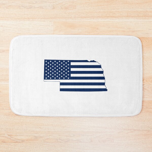 Item preview, Nebraska USA Flag Silhouette – Stars and Stripes State Outline designed and sold by Paper Drip.